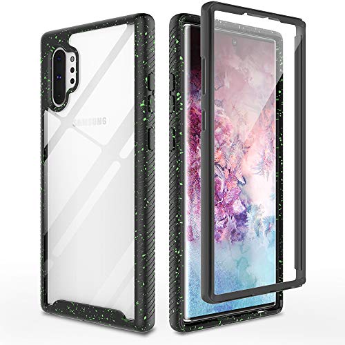 Book Cover Lxlfcase Galaxy Note 10+ Case, Starry Series 2in1 TPU PC Slim Hybrid Heavy Duty Shockproof Rugged Cover Phone Cases for Samsung Galaxy Note 10+ Plus/Pro/5G (Black+Clear, for Galaxy Note 10+)