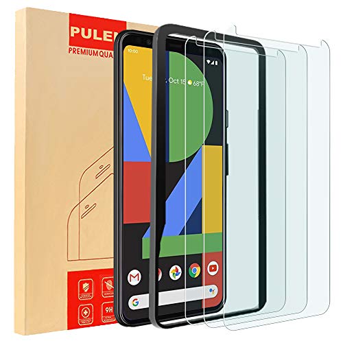Book Cover (3-Pack) PULEN for Google PixelÂ 4 XL Screen Protector,Pixel 4XL Screen Protector,HD Clear Bubble Free Anti-Fingerprints 9H Hardness Tempered Glass for Google Pixel 4 XL