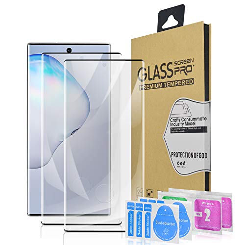 Book Cover Galaxy Note 10 Plus Screen Protector, [HD Clear] [Bubble-Free] [Anti-Scratch] [Case Friendly] Tempered Glass Film for Samsung Galaxy Note 10 Plus, 2 Pack