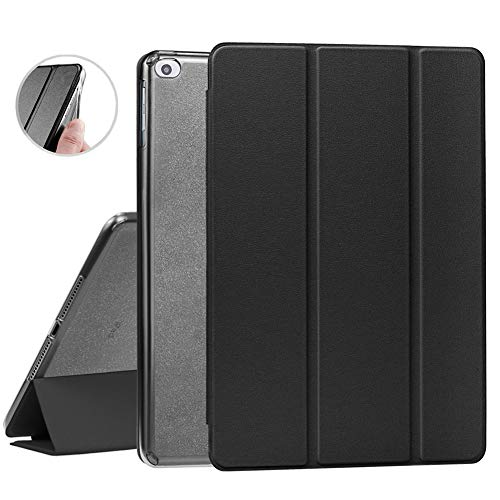 Book Cover 6th Generation for iPad 9.7 Case 2017 2018 Slim Lightweight Soft TPU Back Protection Case for iPad 9.7 5th 6th Generation Case Trifold Stand Smart Cover Auto Sleep/Wake Black