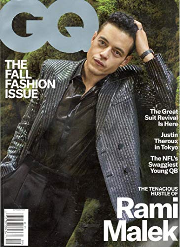 Book Cover GQ Magazine (September, 2019) Rami Malek Cover