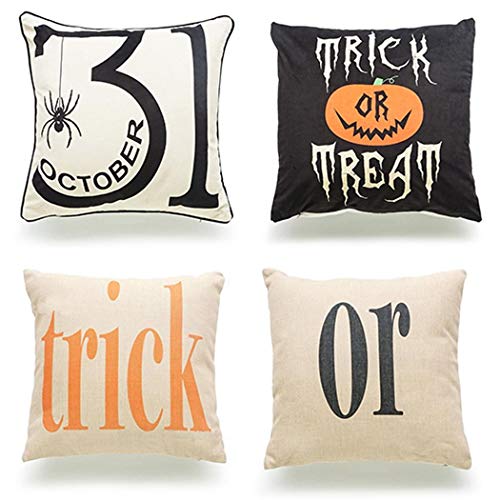 Book Cover Idomeo New Halloween English Letters Pattern Pillowcase Pillow Cover for Home Decor Pillowcases