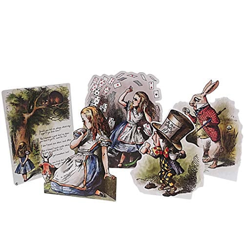 Book Cover ASVP Shop Alice in Wonderland Card Stand Up Props Party Supplies Table Decor Decoration