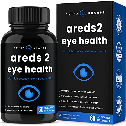 Book Cover NutraChamps Eye Vitamins with Lutein and Zeaxanthin - AREDS 2 Formula for Strain, Dry Eyes & Vision Support - AREDS2 Eye Health Ocular Care Supplement with Bilberry Extract Powder