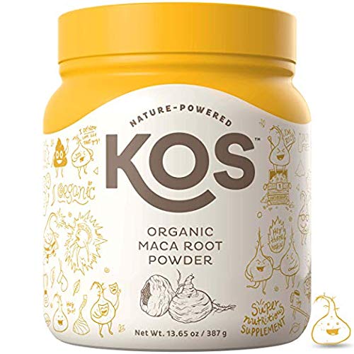 Book Cover KOS Organic Maca Powder - Gelatinized Premium Peruvian Maca Root Powder - Energy Boosting, Mood Enhancing USDA Organic Plant Based Ingredient, 387g, 86 Servings