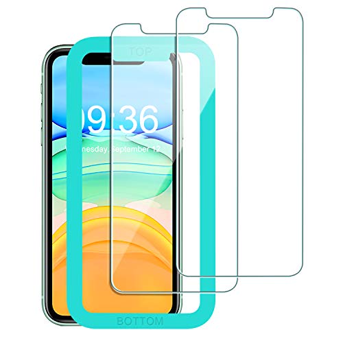 Book Cover Bovon Compatible with iPhone 11 Screen Protector 2019 6.1â€™â€™, Compatible with iPhone XR Screen Protector 2018, [Alignment Frame] [Ultra Clear] [3D Touch] [Case-Friendly] 0.25mm Tempered Glass Film (2 Packs)