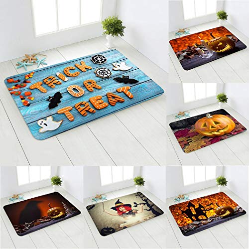 Book Cover Fanxis Halloween Pumpkin Floor Mats - Entry Carpet Bathroom Kitchen Anti-Slip Floor Mats 15.7 x 23.6inch