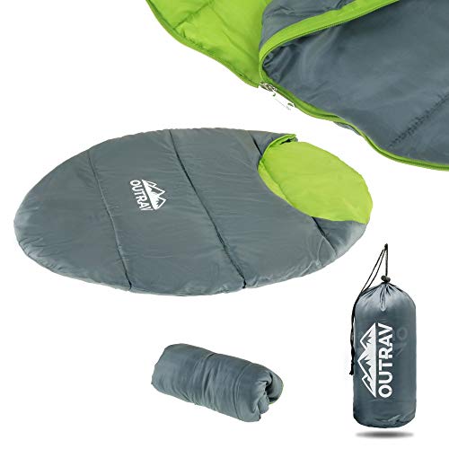 Book Cover Outrav Dog Sleeping Bag - Camping Dog Bed - Extra Durable Waterproof Dog Sleeping Bag Bed - Packable Dog Bed for Camping, Hiking, Cottage and Beach â€“ Portable Dog Bed with Stuff Sack