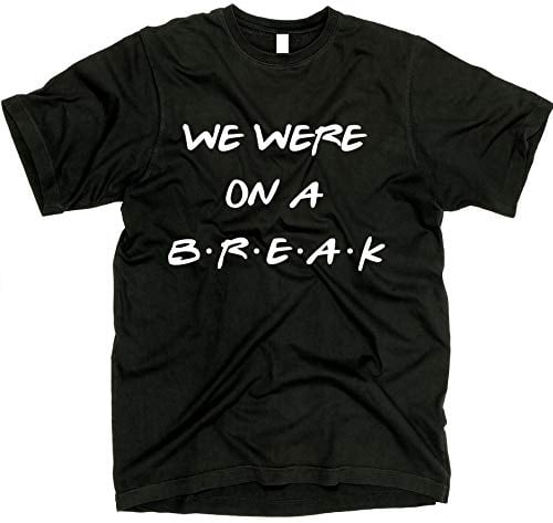 Book Cover GunShowTees Men's We were on a Break Shirt, Large, Black
