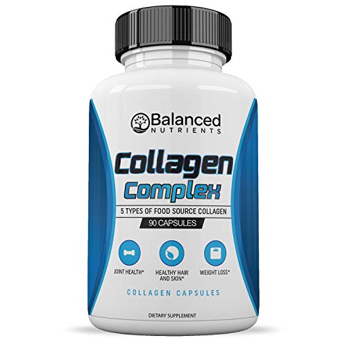 Book Cover Collagen Pills - Healthy Skin & Hair for Women & Men - Collagen Peptides Pills - Supports Bones & Joints - Hydrolysate Collagen Supplements - Non-GMO - 90 Capsules