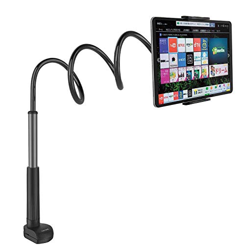 Book Cover Tryone Gooseneck Tablet Stand - Tablet Mount Holder Compatible with iPad iPhone Series/Nintendo Switch/Samsung Galaxy Tabs/Amazon Kindle Fire HD and More, 37.3in Overall Length