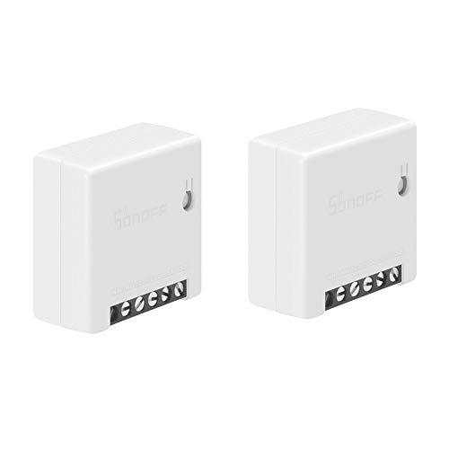 Book Cover 2pcs SONOFF Mini 10A Smart WiFi Wireless Light Switch, Universal DIY Module for Smart Home Automation Solution, Compatible with Alexa & Google Home Assistant, Compatible with IFTTT, No Hub Required