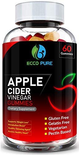 Book Cover Apple Cider Vinegar Gummies w/ The Mother – Supports All Natural Weight Loss, Healthy Metabolism, Detox - Yummier Than Diet Pills or Capsules - 60 Gummies for Women & Men