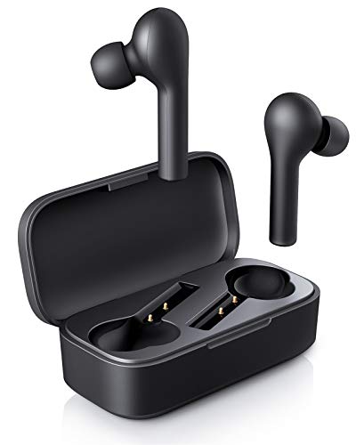 Book Cover [Upgraded] AUKEY Wireless Earphones, Bluetooth 5 Headphones with 35H Playtime, Noise Cancellation Mic, Waterproof HiFi Stereo Wireless Earbuds Headphones for iPhone and Android