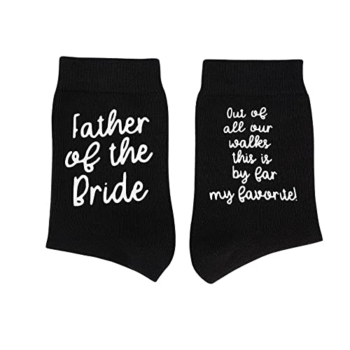Book Cover Udobuy Father Of The Bride Socks/Wedding Gift Socks/Wedding Walk Socks/Personalized Gift From Bride/Wedding Day Socks/Custom Wedding/Gift Bag