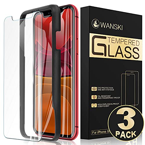 Book Cover Wanski Screen Protector for iPhone 11 Pro Max/iPhone Xs Max (3 Packs) 0.33mm