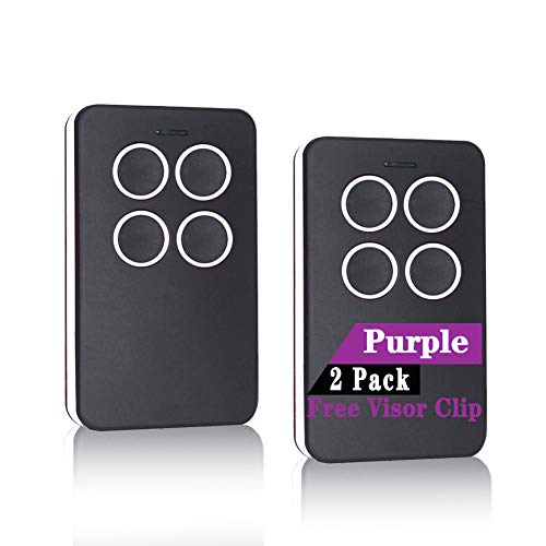 Book Cover Surpass 2 Pack Chamberlain 950D 953D 956D - LiftMaster 370LM 371LM 372LM 373LM - Craftsman 139.53753 Remote - Compatible with Garage Door Openers with Purple Learn Button 315MHz (Red)