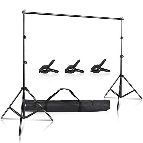 Book Cover ShowMaven Background Stand, 6.5ftx10ft Adjustable Photo Backdrop Stand with Carry Bag for Photography Photo Video Studio, Photography Studio, Birthday Party