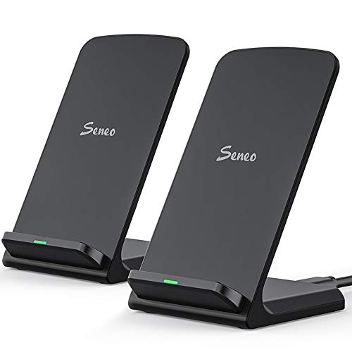 Book Cover Seneo [2 Pack] 7.5W Qi Fast iPhone Wireless Charger for iPhone SE2/11/11 Pro Max/XR/XS/X/8/8P, 10W Wireless Charging for Samsung Galaxy Note10/10+/9/8, S10/S9/S8,15W for LG V40/Galaxy S20(No Adapter)