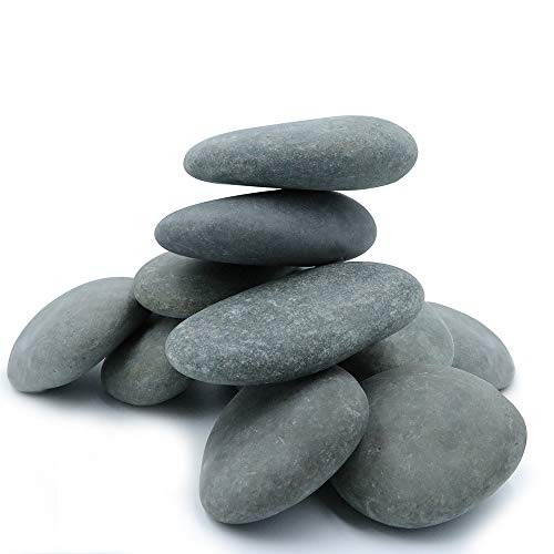 Book Cover Ultra Large River Rocks for Painting â€“ 10 Extra Big Rocks, 3.5â€ - 5â€ Inch Flat Smooth Stones, 6-7 LB. of Craft Rocks for Rock Painting, Kindness Stones, Painting Rocks Supplies for Adults and Kids