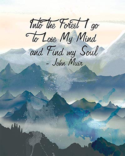 Book Cover Into the Forest I Go To Lose My Mind And Find My Soul Wall Art Decor Print - 8x10 unframed print