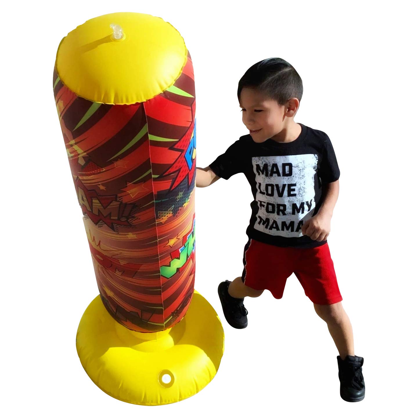 Book Cover Children’s Punching Bag Bounce Back Free Standing Punching Bag Great for Karate or Martial Arts Practice and Hyper Active Children