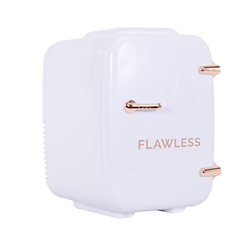 Book Cover Finishing Touch Flawless Mini Beauty Fridge for Makeup and Skincare, White, 4 Liter
