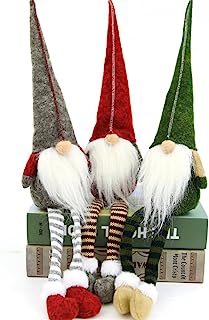 Book Cover 3pcs Swedish gnome, Chirstmas Plush Toy, Scandinavian Style Decor, Dangle Leg Shelf sitters
