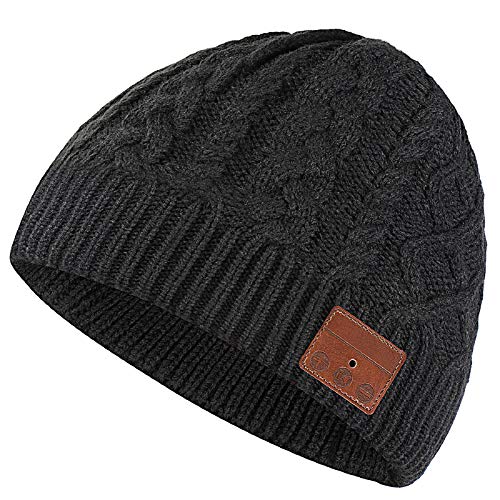 Book Cover Deegotech Bluetooth Beanie, Upgraded V5.0 Bluetooth Hat for Men, Wireless Earphone Beanie Headphones, Unisex Winter Music Hats with HD Stereo Speakers Built-in Microphone, Mens Gifts for Christmas