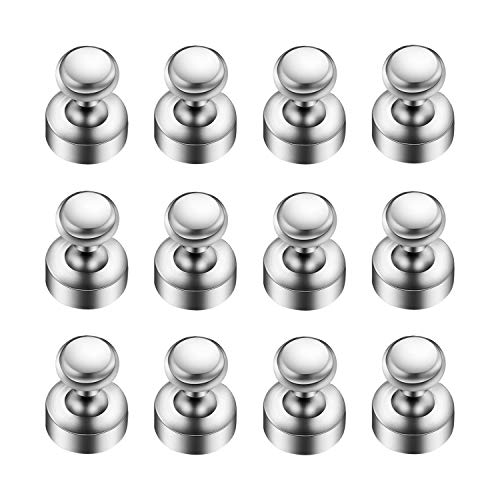 Book Cover 12PCS Refrigerator Magnets Magnetic Push Pins Nickel Plated Fridge Magnets Kitchen Calendar Whiteboard Office Push Pin Magnets