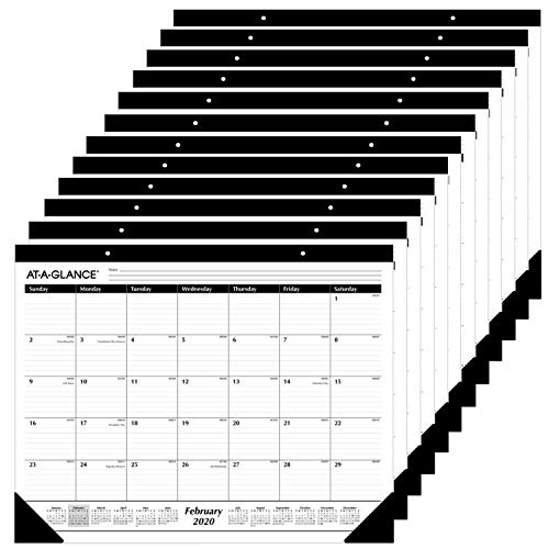 Book Cover AT-A-GLANCE 2020 Desk Calendar, Desk Pad, 21-3/4