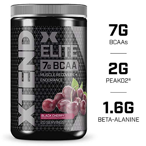 Book Cover Xtend Elite Bcaa Powder Black Cherry | Sugar Free Pre, Post or Intra Workout Muscle Recovery Drink with Amino Acids + 1.6g Beta Alanine | 7g bcaas for Men & Women | 20 Servings