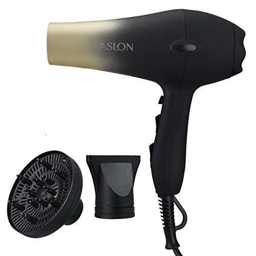 Book Cover VASLON 1875W Low Noise Negative Ionic Blow Dryer with Concentrators & Diffuser,2 Speed and 3 Heat Setting