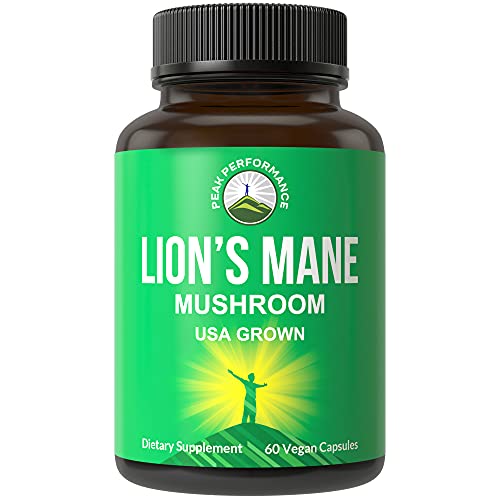 Book Cover Lions Mane Mushroom Capsules - USA Grown Made With Organic Lion's Mane Mushroom. Nootropic Supplement for Memory, Focus, Brain Health, and Immune Support. Lion Mane Mushrooms Extract 60 Pills