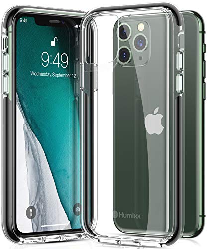 Book Cover Humixx Stronghold Clear iPhone 11 Pro Case [10FT Military Grade Drop Tested] [Three Layer Protect by PolyOne] Shockproof Case Cover with Black Bumper for iPhone 11 Pro - 5.8 Inch (3 Cameras)