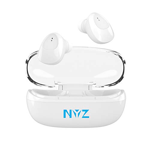 Book Cover Wireless Earbuds, NYZ [2022 Upgraded] True Wireless Bluetooth Headphones in-Ear Earphones HiFi Stereo Cordless Earbuds with Microphone for iPhone,Android,Windows (Space C1)