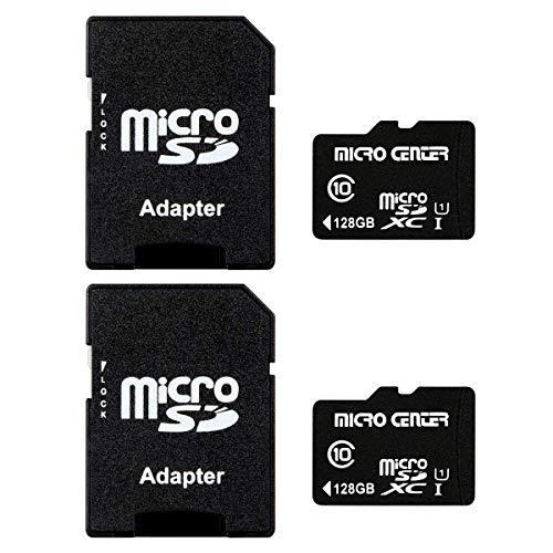 Book Cover Micro Center 128GB microSDXC Class 10 Flash Memory Card with Adapter Twin Pack