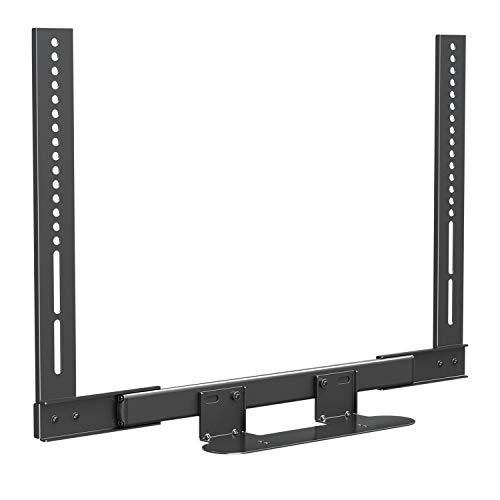 Book Cover Mounting Dream Soundbar Mount with Easy Access Design for SONOS Beam, SoundBar Bracket with Sliding Block Fits TV up to VESA 600x400mm, Compatible with The Beam Constructed of Duty Aluminum Profile