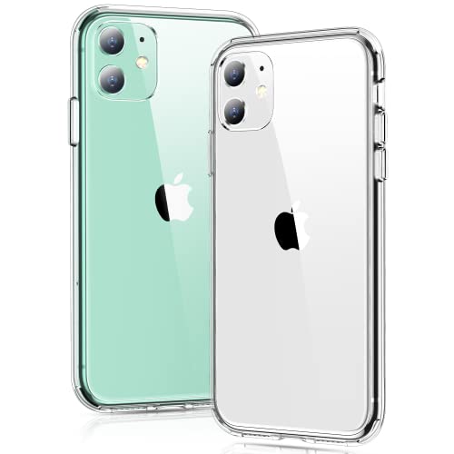 Book Cover Humixx Crystal Clear Designed for iPhone 11 Case,[Not Yellowing][Military Grade Drop Protection] Explosion Hard Back and Soft TPU Bumper Shockproof Protective 11 Phone Case Cover 6.1 Inch