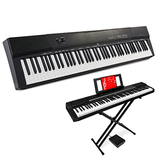 Book Cover Best Choice Products 88-Key Full Size Digital Piano Electronic Keyboard Set for All Experience Levels w/Semi-Weighted Keys, Stand, Sustain Pedal, Built-In Speakers, Power Supply, 6 Voice Settings