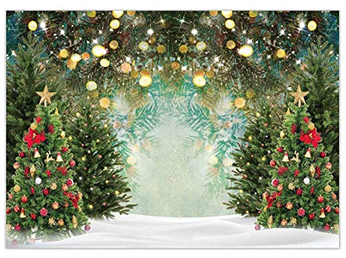 Book Cover Allenjoy 7x5ft Christmas Wonderland PineTree Backdrop Glitter Polka Spot Winter Snowfield Photography Background Family Festival Celebration Baby Kids Birthday Party Selfie Pictures Photo Booth Props