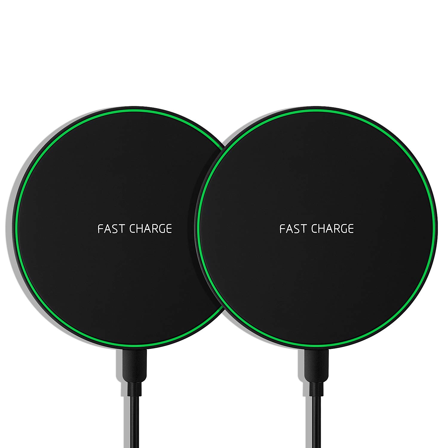 Book Cover Wireless Charger, 2Pack Canjoy 10W Max Fast Wireless Charging Pad Compatible with iPhone 11/11 Pro/11 Pro Max/XS Max/XS/X/8, Galaxy Note 10/Note 10 Plus/S10/S10 Plus/S10E(No AC Adapter)