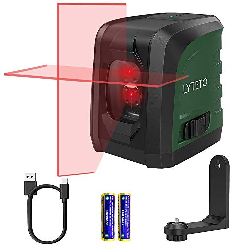 Book Cover Laser Level, BeiXun LYTETO Cross Line Laser Level with Dual Modules Measuring Ranges 50ft, Self-Leveling Vertical and Horizontal Line, Magnetic Mount Base and Batteries Included