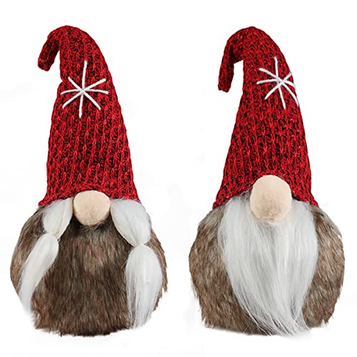 Book Cover Meriwoods Christmas Gnomes 14 Inch 2 Pack, Large Stuffed Plush Tomte Swedish Santa Indoor Decoration