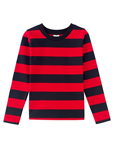 Book Cover Spring&Gege Boys' Long Sleeve Striped Crew Neck T-Shirt