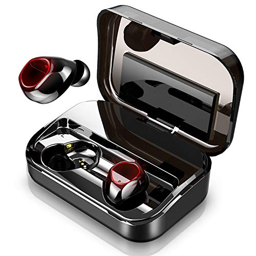 Book Cover Wireless Earbuds, True Bluetooth Earbuds 5.0, 3D Stereo HiFi Wireless Headphones with 3500 mAh 150H Playtime Charging Case, TWS Bluetooth Headphones with Built-in Mic, Touch Control & LED Time Display