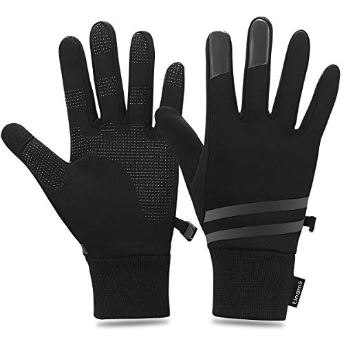 Book Cover tinams Winter-Gloves-for-Men, Breathable-Windproof Gloves for Men Women, Anti-Slip Touchscreen Gloves for Cycling Running Outdoor Activities