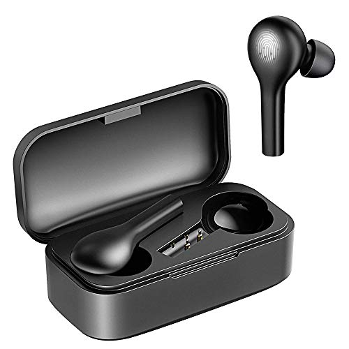 Book Cover Wireless Earbuds, Bluetooth 5.0 Earphones Bluetooth Headphone in-Ear, Auto-Pair Wireless Headphones with High Definition Mic, Stereo Sound, Touch Control, 25H Playtime, No Audio Delay