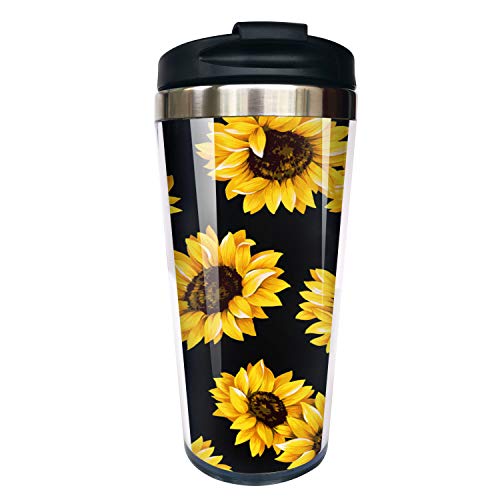 Book Cover Hasdon-Hill Funny Travel Mugs for Women Men Dad Mom Sunflower Coffee Mug Tea Cup Stainless Steel Mug for Friend Birthday 12 Oz