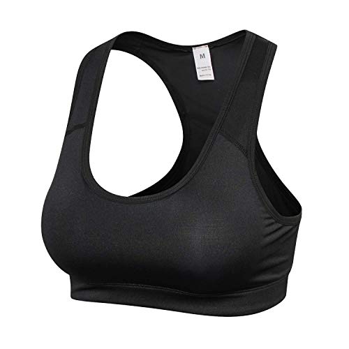 Book Cover ALLUSIVE Ambition Womens Racerback Sports Bras - High Impact Support Wirefree Bounce Control Workout Bra with Removable Pads